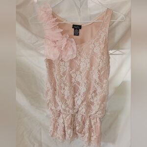 Rue 21 lace peplum tank Size S